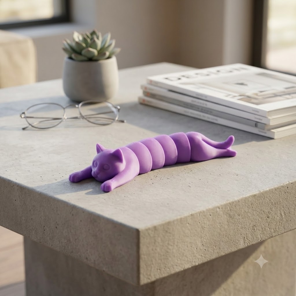 Pisică Articulată Flexibilă – Print 3D de Înaltă Precizie - Image 1