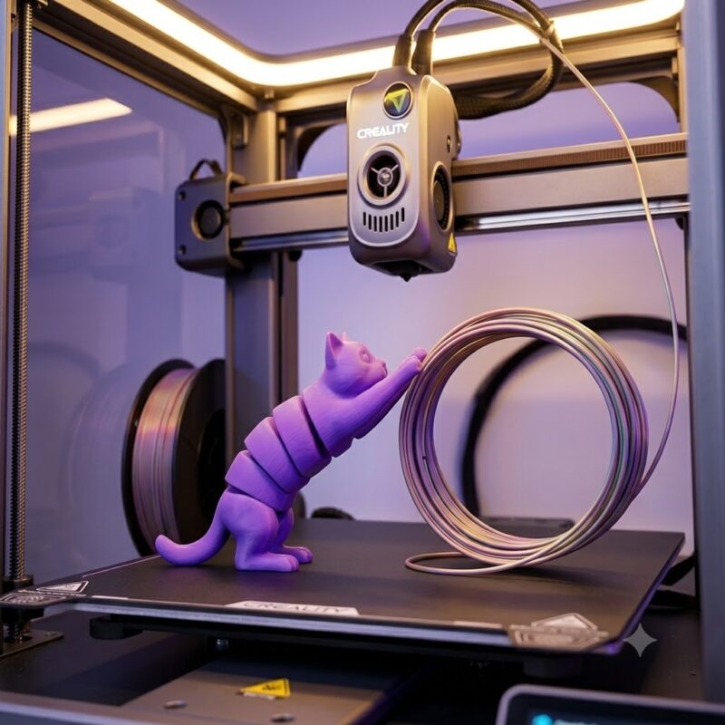 Pisică Articulată Flexibilă – Print 3D de Înaltă Precizie